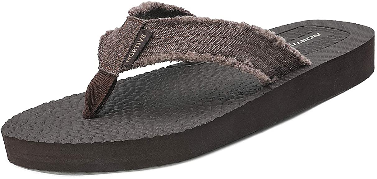 NORTIV 8 Men's Thong Flip Flops Sandals Comfortable Light Weight Beach Sandal