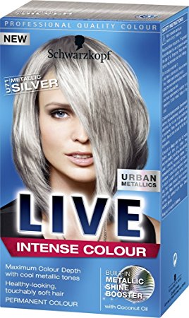 Schwarzkopf Urban Metallics Live Hair Colour,  U71 Metallic Silver, Pack of 3