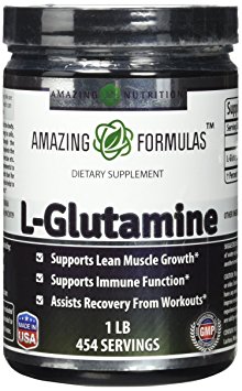 Amazing Formulas L- Glutamine 1 Lb 454 Servings - Supports Lean Muscle Growth