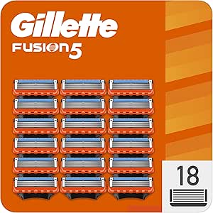 Gillette Fusion5 Cuchillas De Recambio Para Maquinillas De Afeitar Para Hombre, 18 Cuchillas De Recambio Para Maquinillas De Afeitar