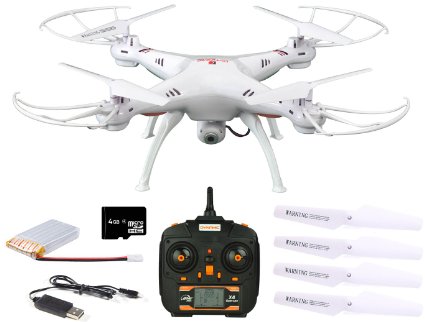Dynamic Aerial Systems X4 Spartan 2.4GHz 4CH 6-Axis Gyro RC Quadcopter Drone with 2MP Camera & Large LED Lights