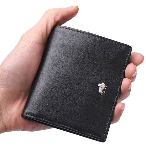 Bison Denim Men's Genuine Leather Mini Wallet with Coin Pocket Purse Card Holder