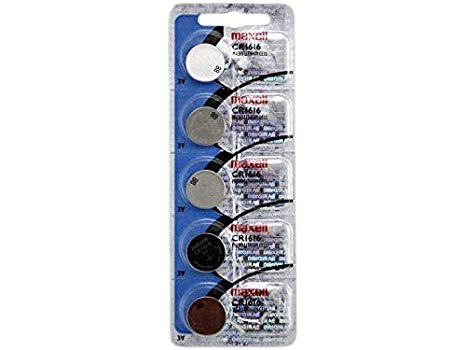 Maxell Replacement CR1616 3V Pack of 5 Batteries