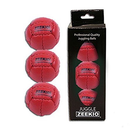 Zeekio Galaxy Juggling Ball Gift Set- 3 Galaxy Juggling Balls-RED