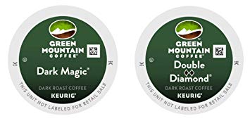 Green Mountain Coffee - DARK MAGIC & DOUBLE BLACK DIAMOND - Extra Bold Variety Pack 48 K-Cups for Keurig Brewers