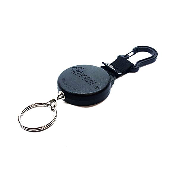 Key-Bak SECURIT Heavy Duty Retractable Key Holder with a Retractable Kevlar Cord Secures Keys, Gear and Tools and Made in The USA