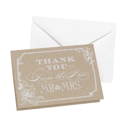 Hortense B Hewitt Country Blossom Thank You Cards, 50-Pack