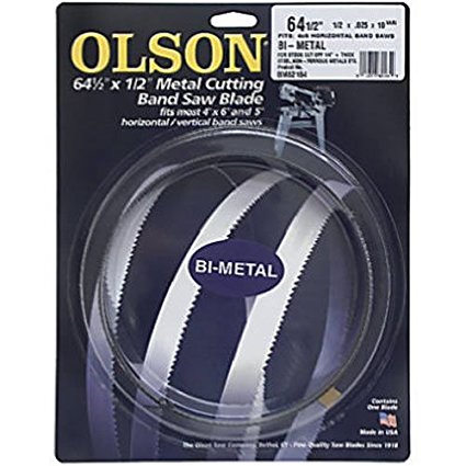 Olson Saw BM82164BL   BI-Metal Band Saw Blade, 1/2 by .025-Inch, 10/14 VARI 64-1/2-Inch