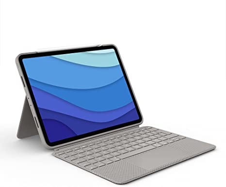 Logitech Combo Touch iPad Pro 11-inch (1st, 2nd, 3rd gen - 2018, 2020, 2021) Keyboard Case - Detachable Backlit Keyboard, Click-Anywhere Trackpad, Smart Connector - Sand