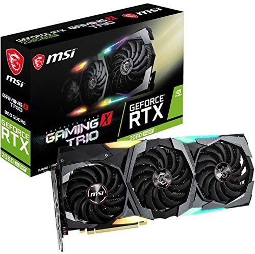 MSI Gaming GeForce RTX 2080 Super 8GB GDRR6 256-Bit HDMI/DP Nvlink Tri-Frozr Turing Architecture Overclocked Graphics Card (RTX 2080 Super Gaming X Trio)