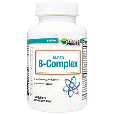 Nature's Wonder Super B Complex Tablets, 140 Count