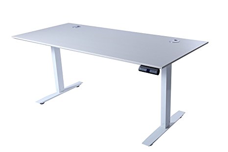 ApexDesk Flex Pro Series 66" Standing Desk Base & Top with Bluetooth Function (Memory Controller, White Base   White Top)