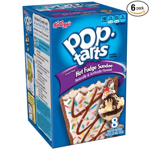 Pop-Tarts Toaster Pastries, Frosted Hot Fudge Sundae, 13.5-Ounce Boxes (Pack of 6)