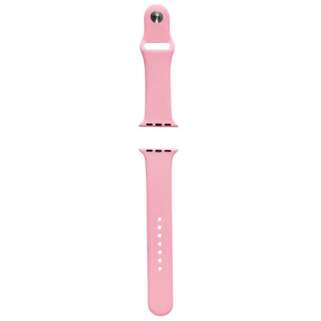 Apple Watch Band - FanTEK Soft Silicone Sport Style Replacement iWatch Strap for Apple Wrist Watch 38mm Models M/L Size (Light Pink)