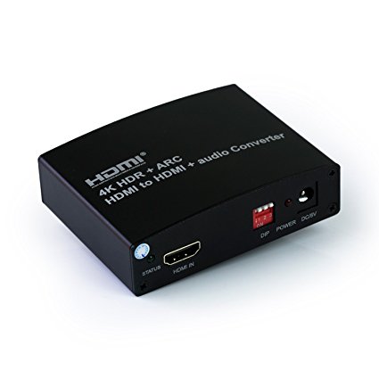 Expert Connect | HDMI Audio Extractor | 4K/2K@60Hz, HDMI 2.0, HDCP 2.2 | Coaxial / Optical (SPDIF / Toslink) / 3.5mm Stereo Jack | Splits HDMI input to HDMI video   Digital audio / Analog Audio Output