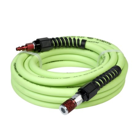 Legacy HFZP3825YW2-D Flexzilla Pro 3/8" x 25' Hybrid Air Hose with Industrial ColorConnex Plug & Coupler