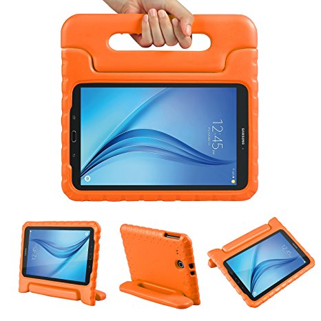 Color Our Life Samsung Galaxy Tab E 9.6 Kiddie Case-Shock Proof Light Weight Convertible Handle Stand Cover for Samsung Galaxy Tab E 9.6 Inch Tablet, Orange