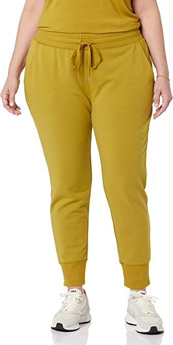 Daily Ritual Women's Terry Cotton and Modal Drawstring Jogger Pant