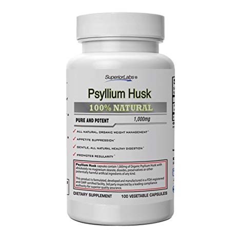 Superior Labs – Psyllium Husk – All-Natural Fiber Dietary Supplement, Helps Support Intestinal Health and Normal Healthy Digestive Function, Promotes Regularity and Healthy Weight Management