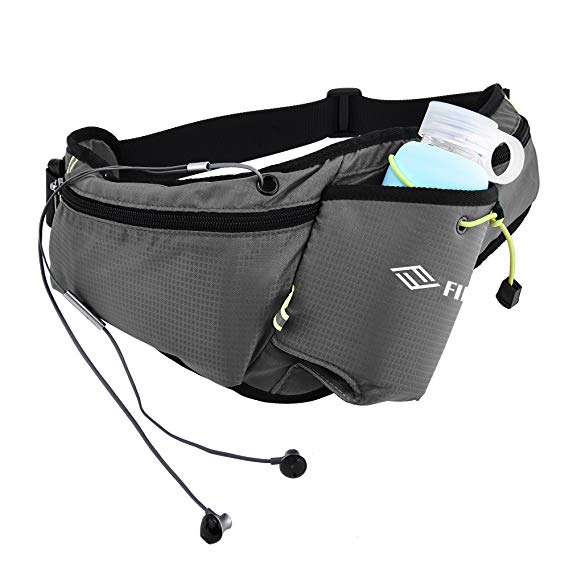 FILWO Waterproof Fanny Pack with Water Bottle Holder, Running Belt for Men Women Waist Pack with Headphone Hole for Running Hiking Travel Camping Climbing Cycling