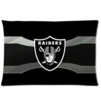 Caitin Cool Black Oakland?Raiders Custom Zippered Square Pillow Case Pillowcases Cover Size:16"x 24