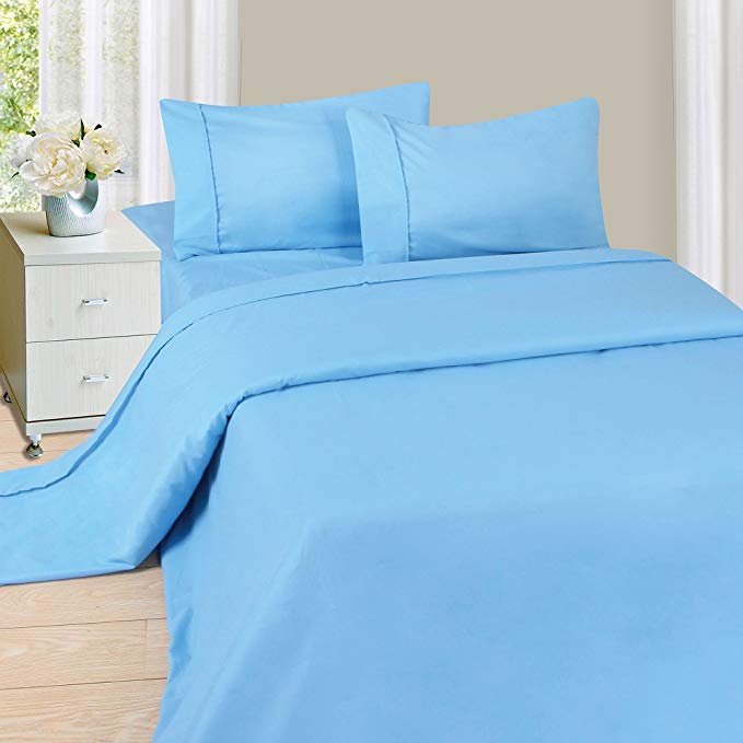 Lavish Home 1200 3-Piece Sheet Set, Twin, Blue