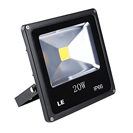 LE 20W Super Bright Waterproof Outdoor LED Flood Lights, 200W Halogen Bulb Equivalent, 1300lm, IP66, Warm White, Security Lights, Floodlight,Wall Washer Light