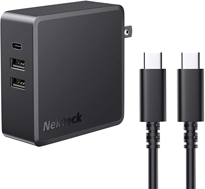 Nekteck 95W USB C Wall Charger with Multiple Ports, PD 3.0 Charger with Plodable Plug, Compatible with MacBook Pro/Air, HP Spectre, Dell XPS, ThinkPad,iPad Pro 11, iPhone Xs/Max/XR, Pixel 3 XL, etc