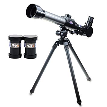 Soriace reg; Kids Astronomical Telescope with Tripod, 20/30/40X Science Stargazing Telescope Educational Learning Toy for Kids Beginners for Sky Star Gazing Birds Landscape Watching