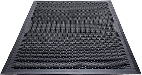 Ottomanson Collection Rubber Doormat, 3' X 5', Black