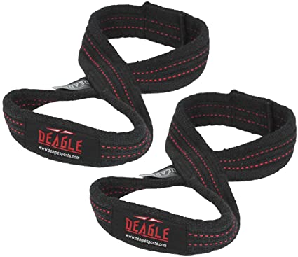 Deadlift Figure 8 Lifting Straps for Powerlifting Weightlifting Strongman Fitness Training Wrist Wraps for barbell