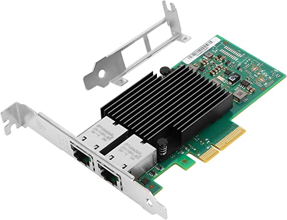 Vogzone for Intel X550-T2 10Gb NIC Network Card Copper Dual RJ45 Port PCI Express 3.0 X4 Support Windows Server/Linux/ESX