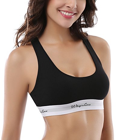 WingsLove Women's Workout Wire-Free Seamless Freedom Fitness Yoga Sports Bra