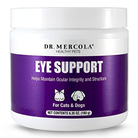 Dr. Mercola Eye Support For Pets - 180 Grams - Helps Maintain Ocular Integrity and Structure - Natural Liver-Flavor Powder