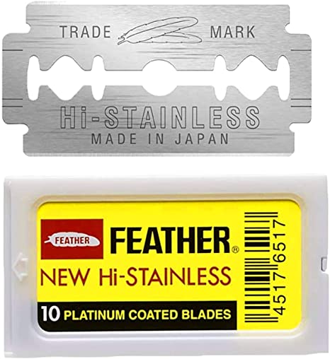100 Lamette da barba Feather New Hi Stainless