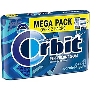 ORBIT Gum Peppermint Sugar Free Chewing Gum Mega Pack, 30 Piece