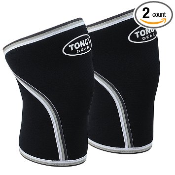 1 Pair Knee Sleeves-Premium Quality 7mm Neoprene Compression Knee Support Sleeve For Squatting Workout bodybuilding Weight Lifting Powerlifting & Crossfit. (For Both Men & Women) Gym & Fitness Gear From Toncy Gear