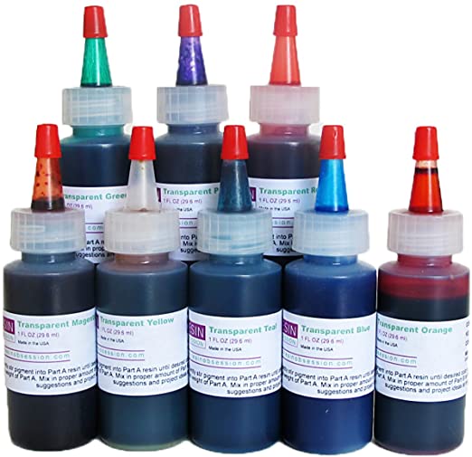 Resin Obsession Transparent Color Pigments - Complete Set Of 8 Colors