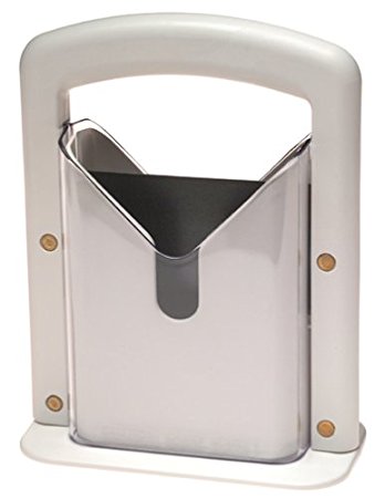 White Plastic and Stainless Steel Bagel Guillotine