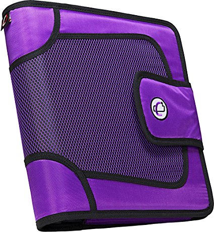Case-it Open Tab Velcro Closure 2-Inch Binder with Tab File, Purple, S-816-PUR