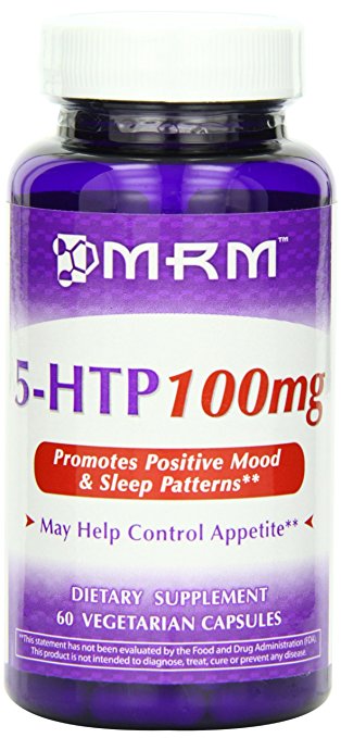 MRM 5-HTP Vegetarian Capsules, 100 mg, 60-Count Bottles