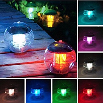 Coquimbo 7 Color Changing Solar Floating Pond Pool Light Waterproof ABS Plastic Hanging Ball Light for Garden (1 Pcs)