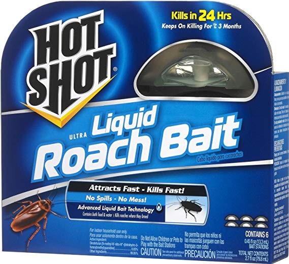 Hot Shot 95789 Mini Ultra Liquid Roach Bait, 3 Packs of 6 Count