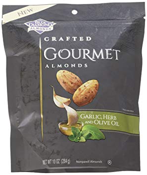 Blue Diamond Almonds Gourmet Almonds, Garlic, Herb and Olive Oil, 10 Ounce