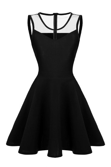 ACEVOG Women's A-Line Sleeveless Pleated Little Cocktail Party Evening Dress