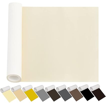 Leather Repair Patch Kit for Furniture 12.6 x 60 inch Ivory White Waterproof Durable Leather Tape,Self-Adhesive Leather Patches for Couches,Sofa,Car Seat,Vinyl Chairs, Fabric Fix Etc.