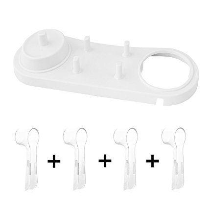 FOURCHEN | Toothbrush Heads Holder   4 pcs Heads Cover - Head Stand for Oral-B Electric Toothbrush
