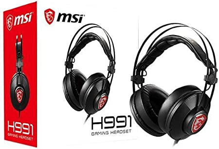 MSI H991 Wired PC Gaming Headset, Built-in Microphone, Noise Cancellation, in-Line Control, Ergonimic Design, Adjustable Headband, Notebook/PC/Mobile