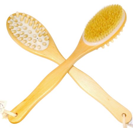 Zen Holistic DRY SKIN BRUSH for Wellness and Beauty HOW TO Guide at URL on Brush Label Supports Lymphatic and Circulatory System Exfoliates Beautifully Natural Bristles 100 Moneyback Guarantee