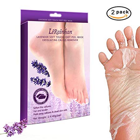 2 Pairs Exfoliating Foot Peel Mask-Peeling Away Rough Dead Skin & Calluses in 1-2 Weeks Repair Rough Heels Lavender for Men Women & Get Soft Smooth Baby Foot